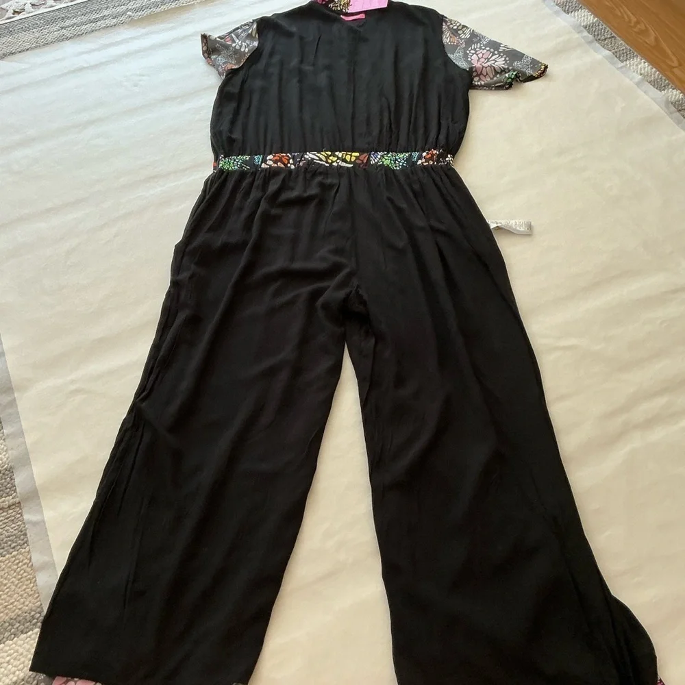 JulyLiebe Butterfly Print Jumpsuit with Pockets Size 3XL